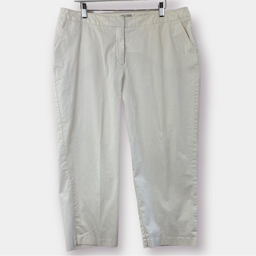 Chico's White Crop Pants High Rise Chico's Size 3  Standard Size XL 16